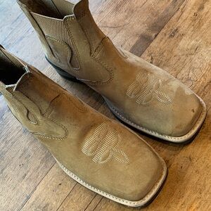 Western Tan Ankle Boots
